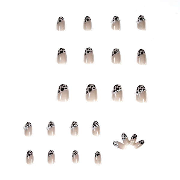 Match nails  leopard print almond nails