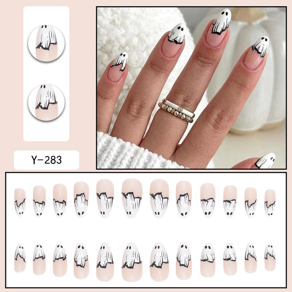 Match nails white French tip nails press on